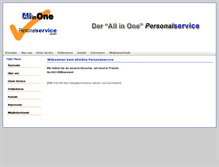 Tablet Screenshot of allinone-personalservice.de